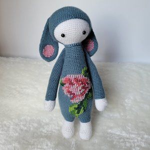 Crocheted ‘Rita’ Bunny plush toy - Blue